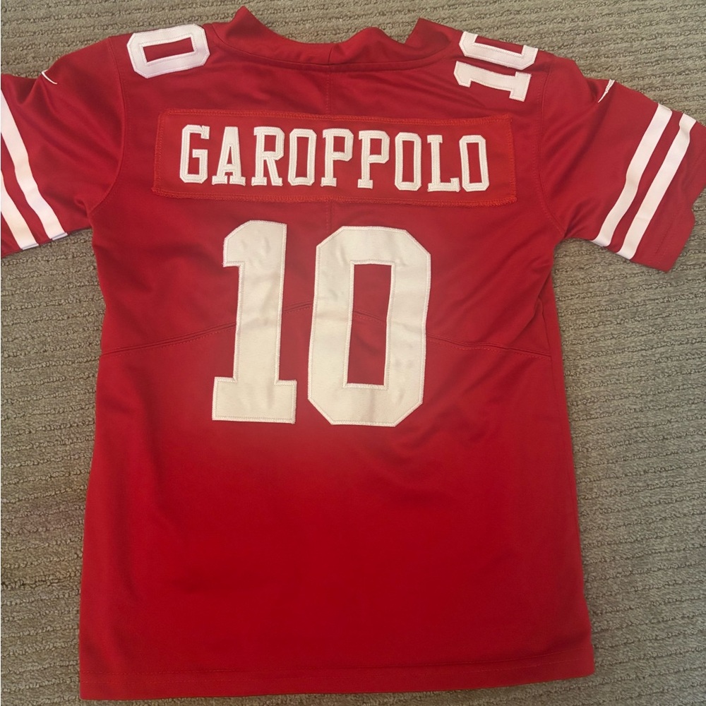 Garoppolo San Francisco 49ers Red Sports Jersey. #10. Nike. Youth small.